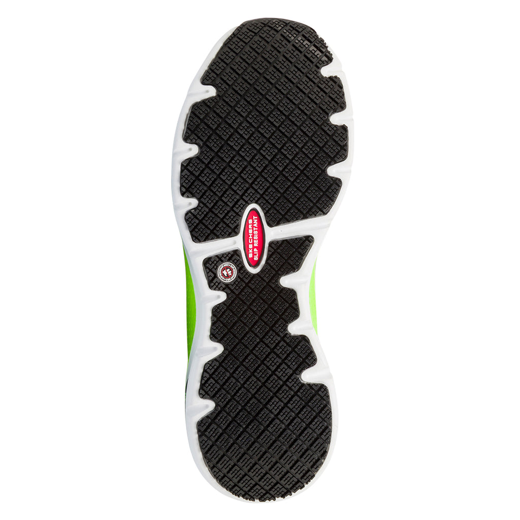 Scarpe antinfortunistiche grigie e verde fluo da Uomo in Memory Foam Skechers Work