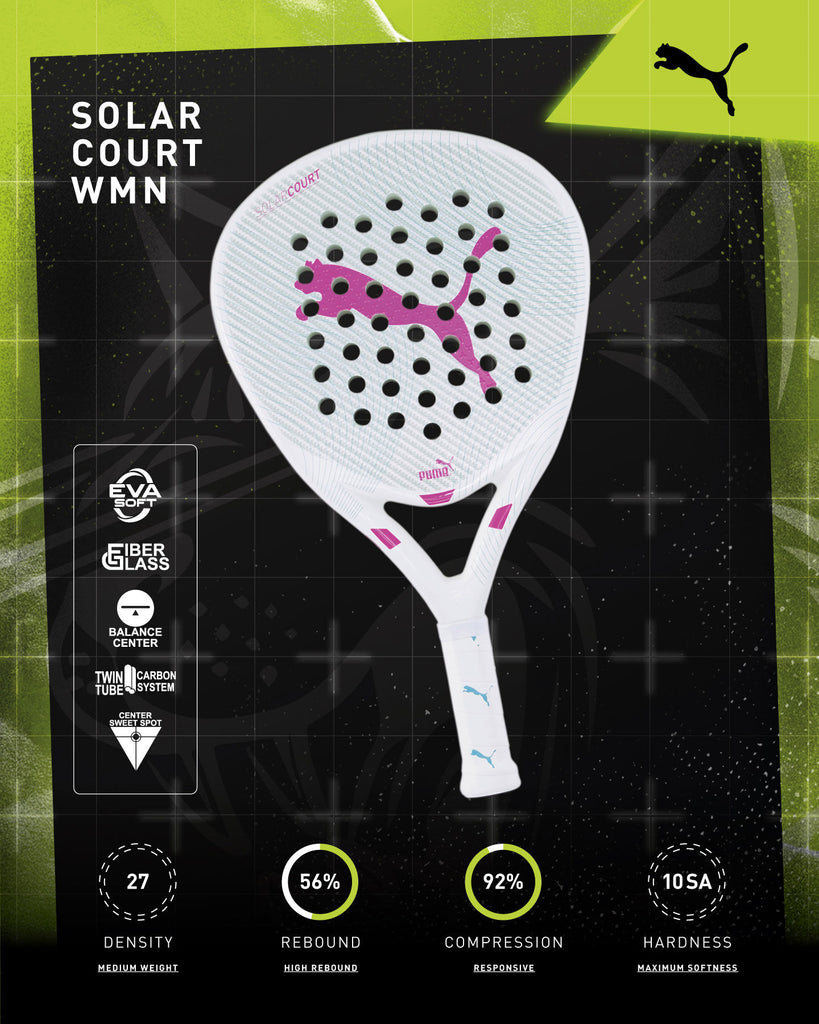 Racchetta da padel bianca Puma SolarCOURT