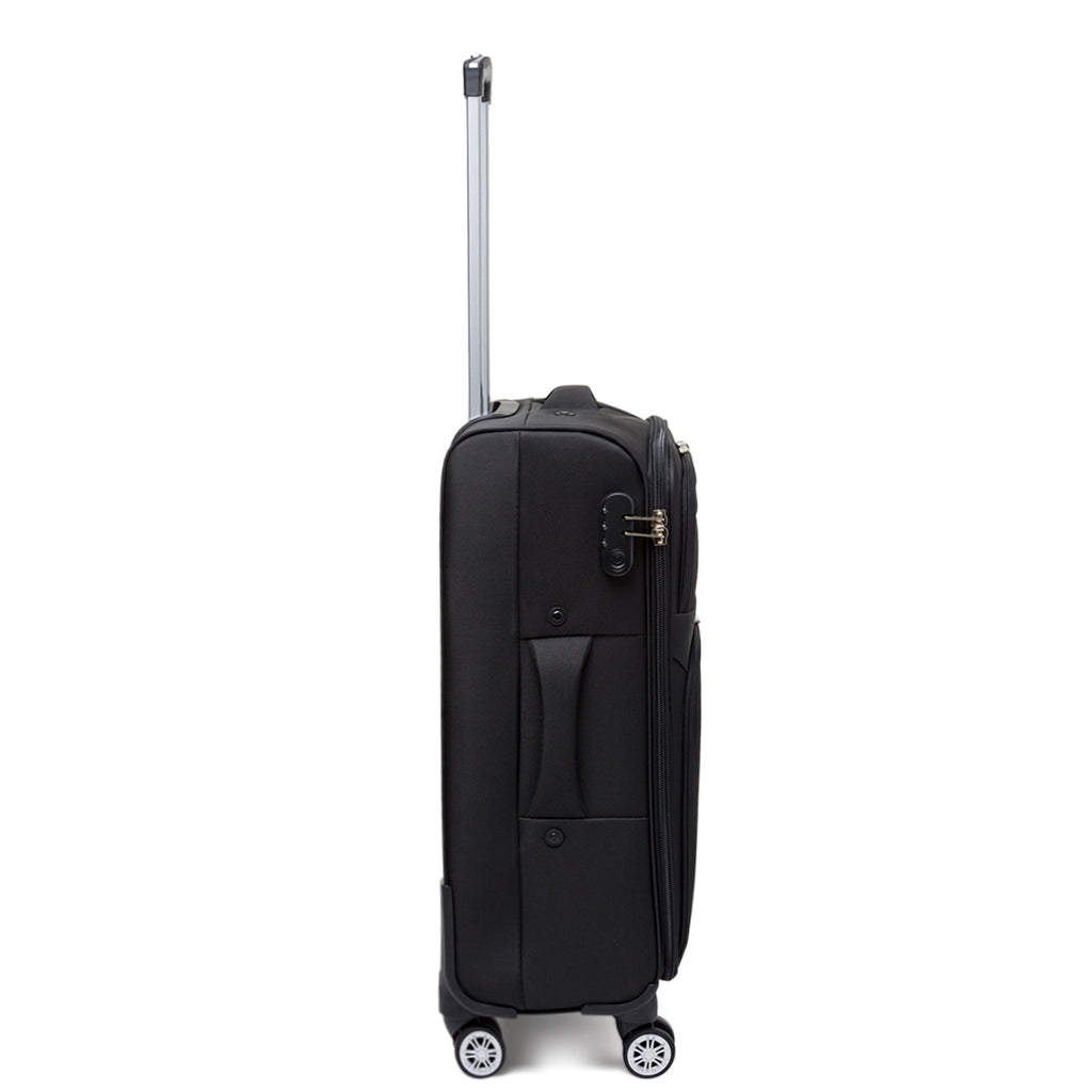 Trolley medio nero in tessuto Govago