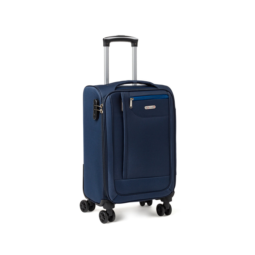 Trolley bagaglio a mano in tessuto blu Govago