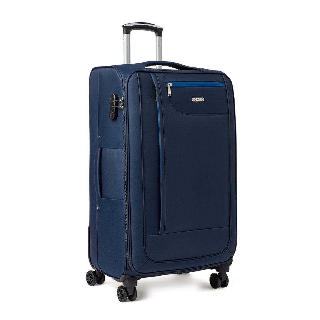 Trolley grande in tessuto blu Govago