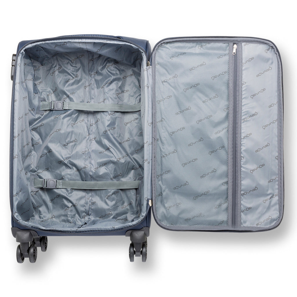 Trolley grande in tessuto blu Govago