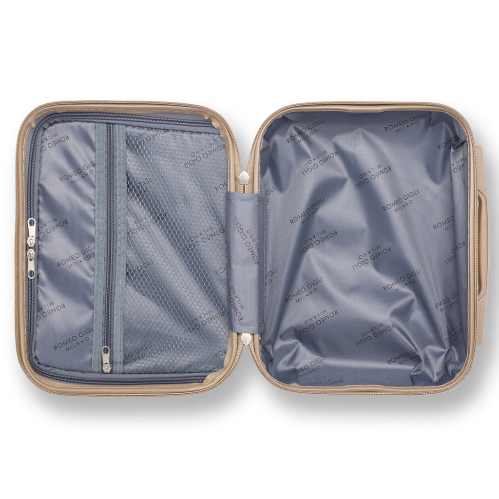 Cabin bag color champagne piccola Romeo Gigli Milano