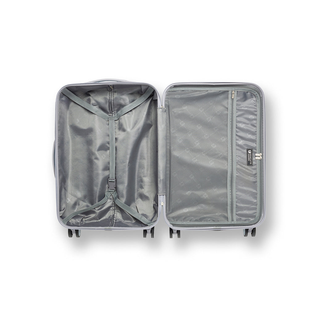 Trolley bagaglio a mano azzurro effetto metalizzato in ABS Ciak Roncato
