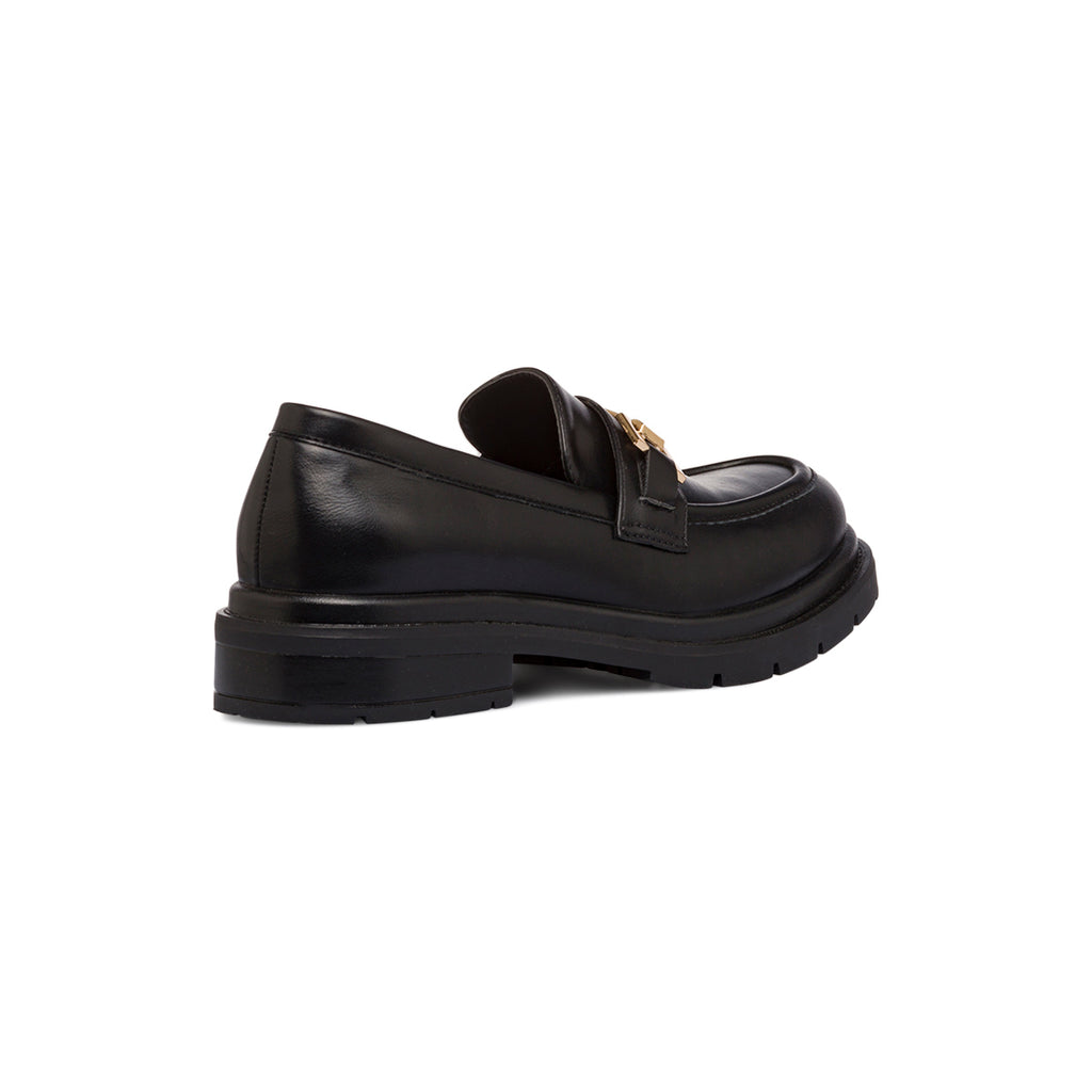 Mocassini neri da donna con morsetto dorato Swish Jeans