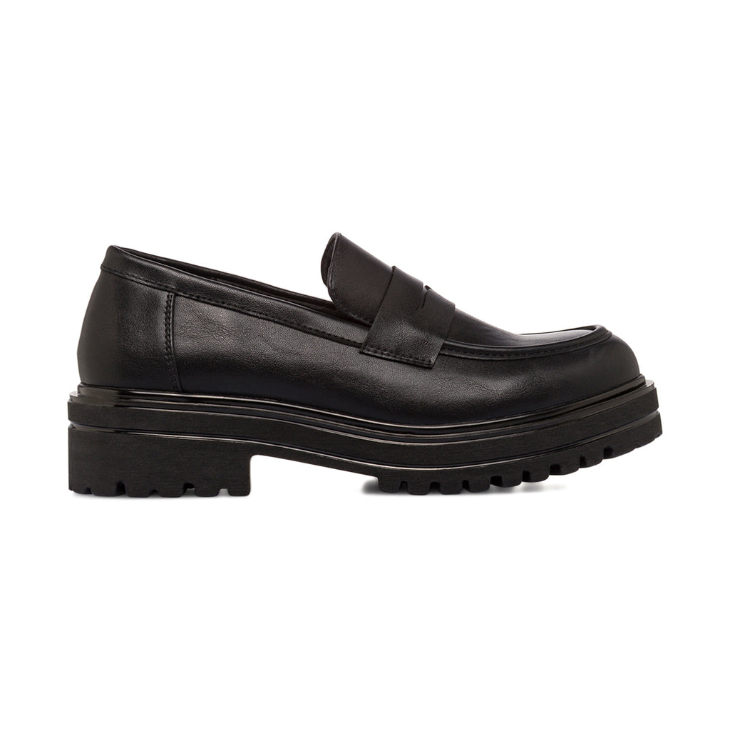 Mocassini penny loafer neri da Donna Lora Ferres
