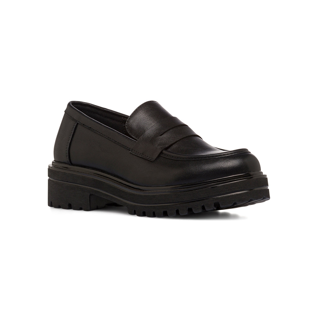 Mocassini penny loafer neri da Donna Lora Ferres