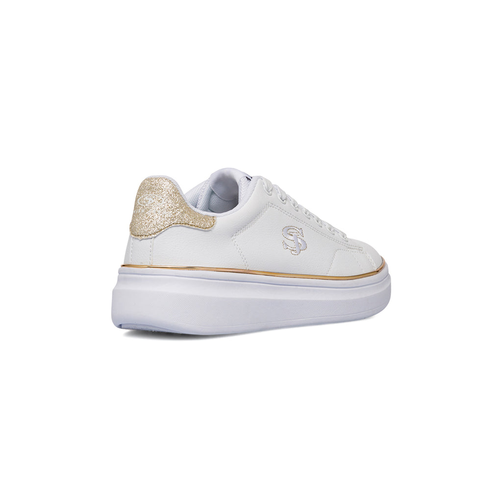 Sneakers bianche da donna con dettagli dorati Swish Jeans