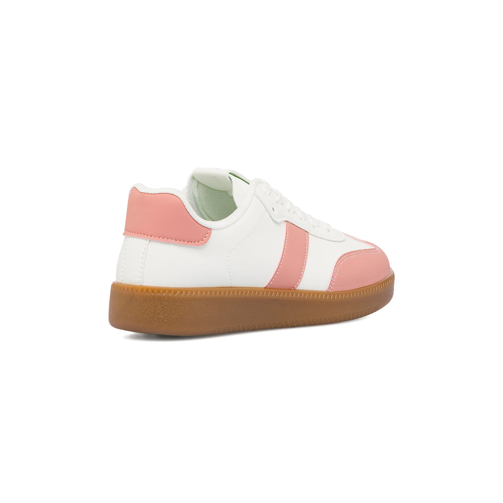 Sneakers bianche da donna con dettaglio rosa Lora Ferres