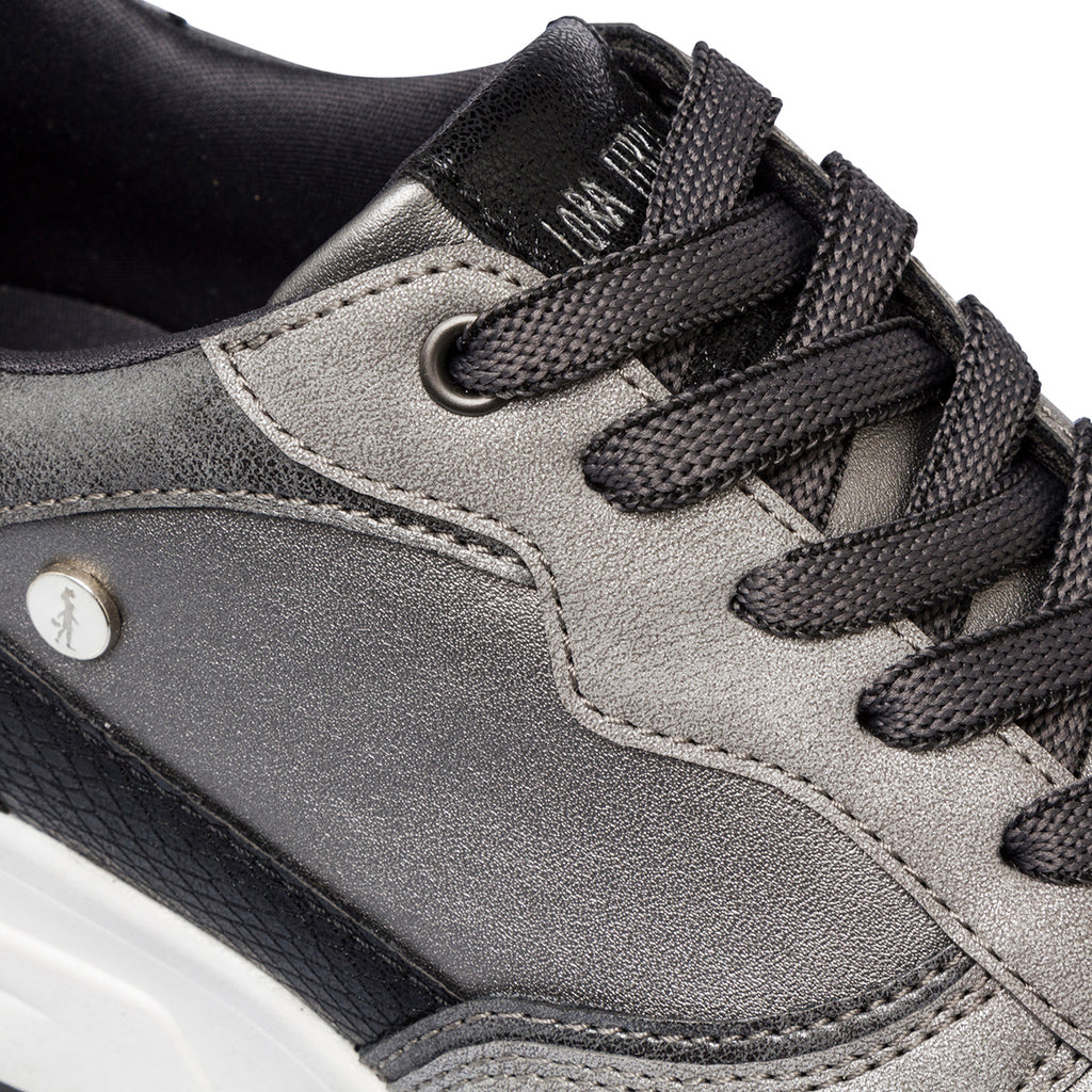 Sneakers grigie da donna con dettagli neri Lora Ferres