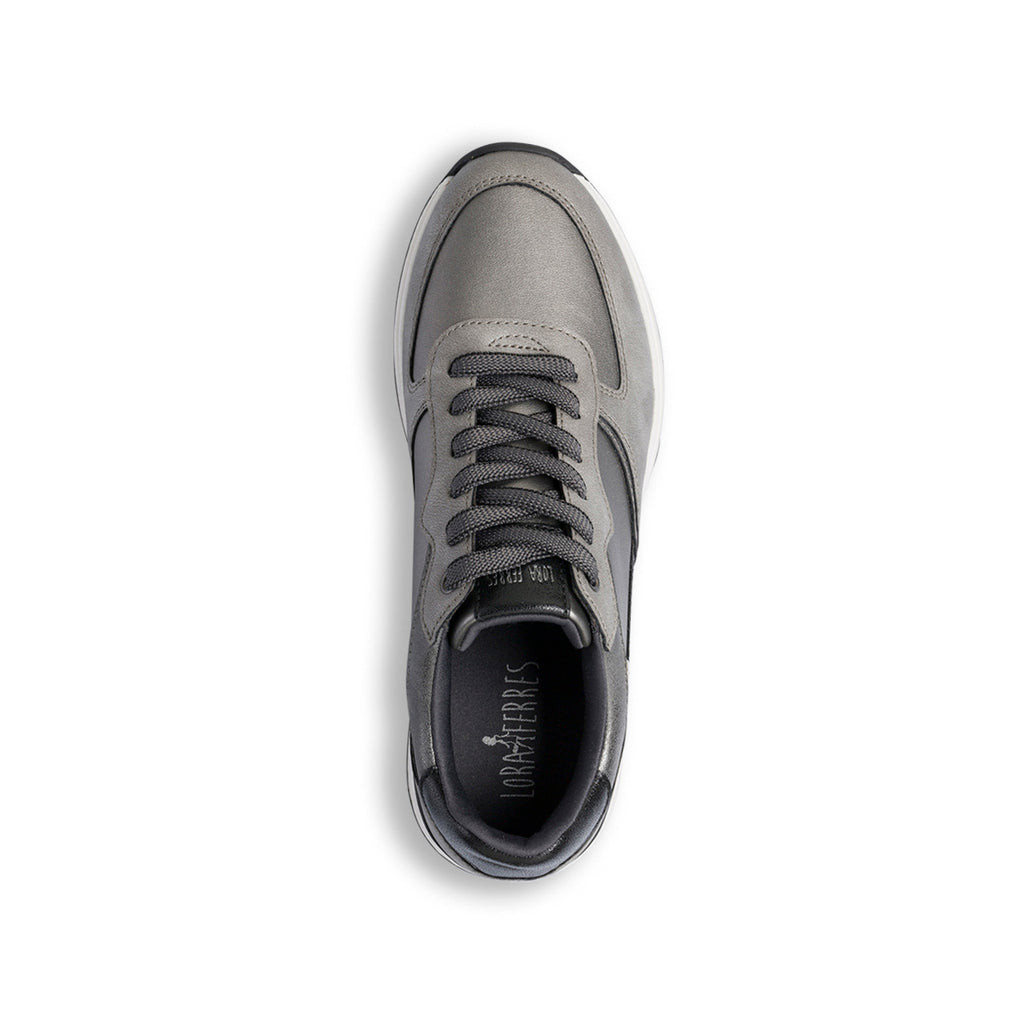 Sneakers grigie da donna con dettagli neri Lora Ferres