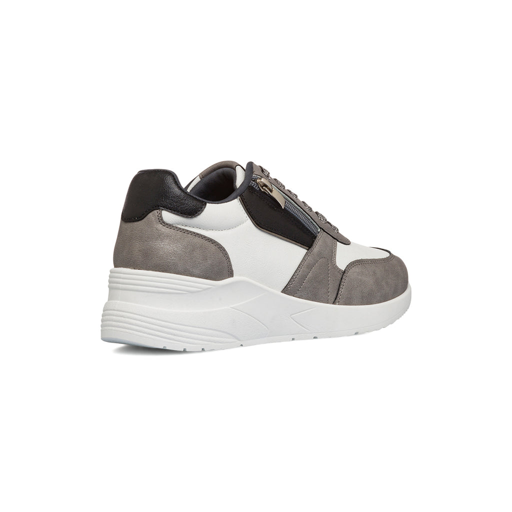 Sneakers bianche e grigie da Donna con zip Lora Ferres
