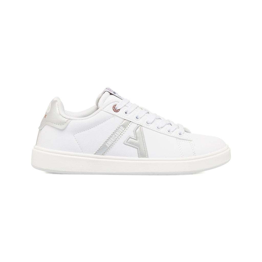 Sneakers bianche da donna Americanino con dettagli argento