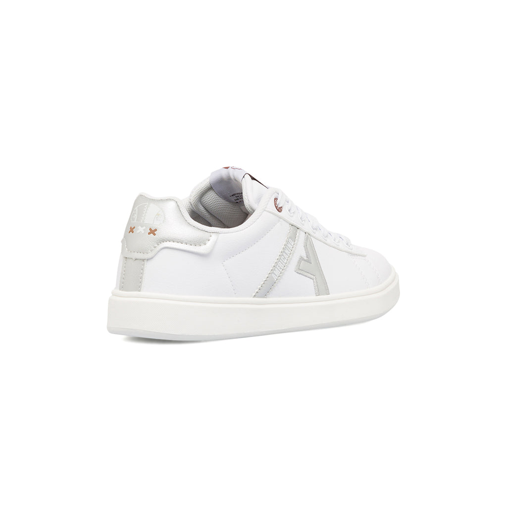 Sneakers bianche da donna Americanino con dettagli argento