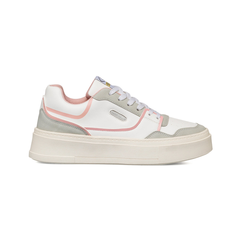 Sneakers bianche da Donna con inserti rosa Swish Jeans