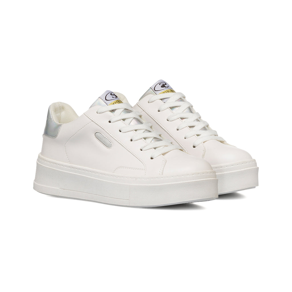 Sneakers bianche con dettagli argento da Donna Swish Jeans