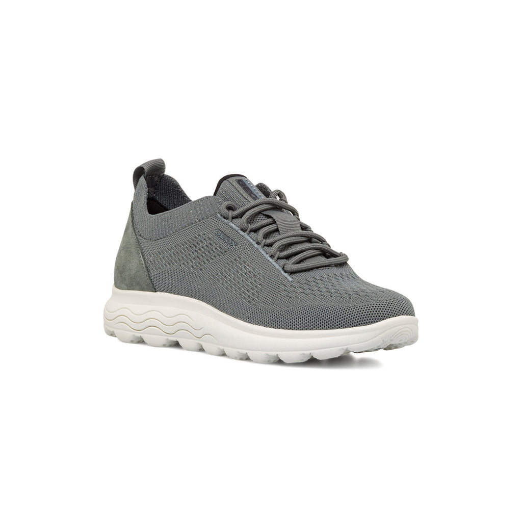 Sneakers traspiranti da donna verde salvia con glitter Geox
