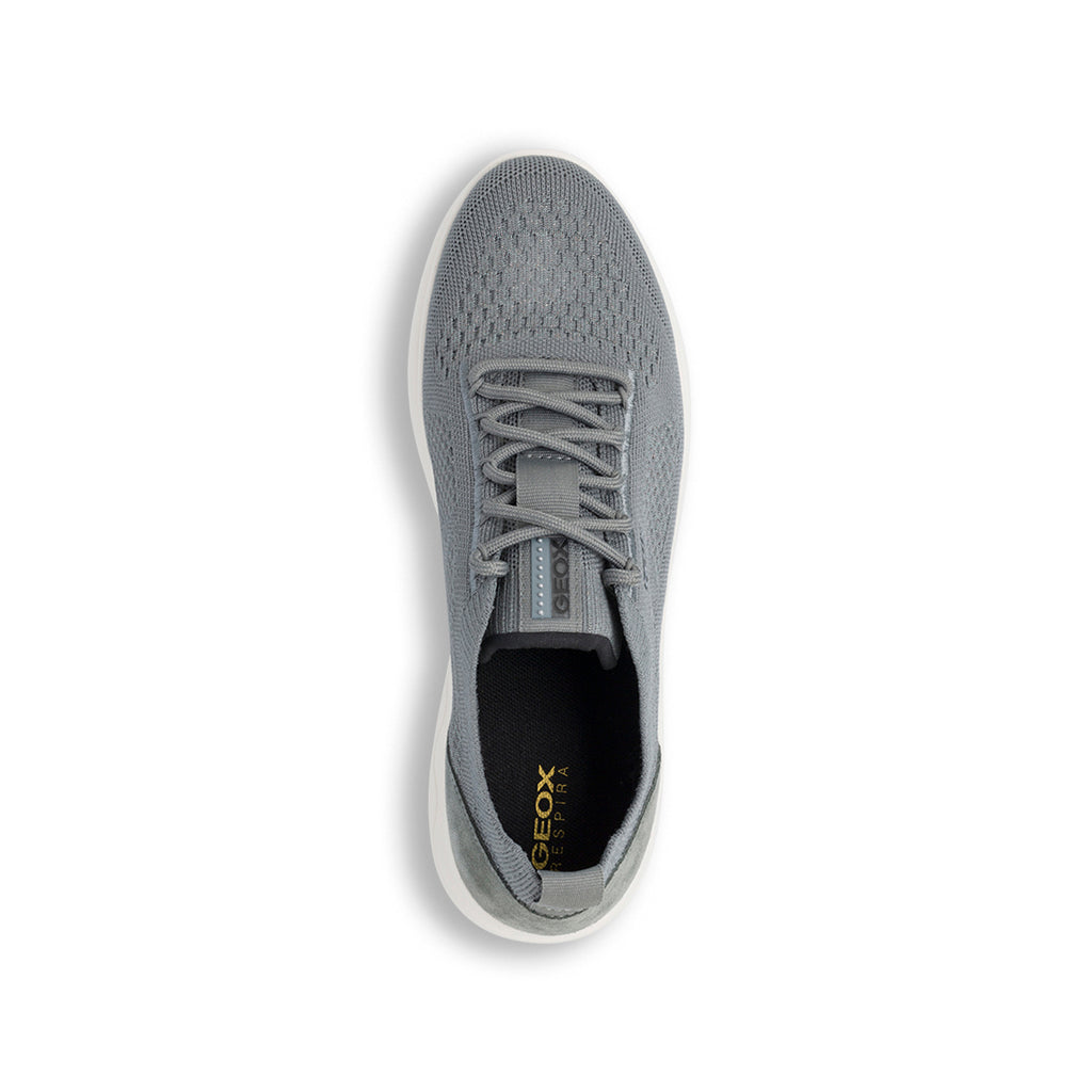 Sneakers traspiranti da donna verde salvia con glitter Geox