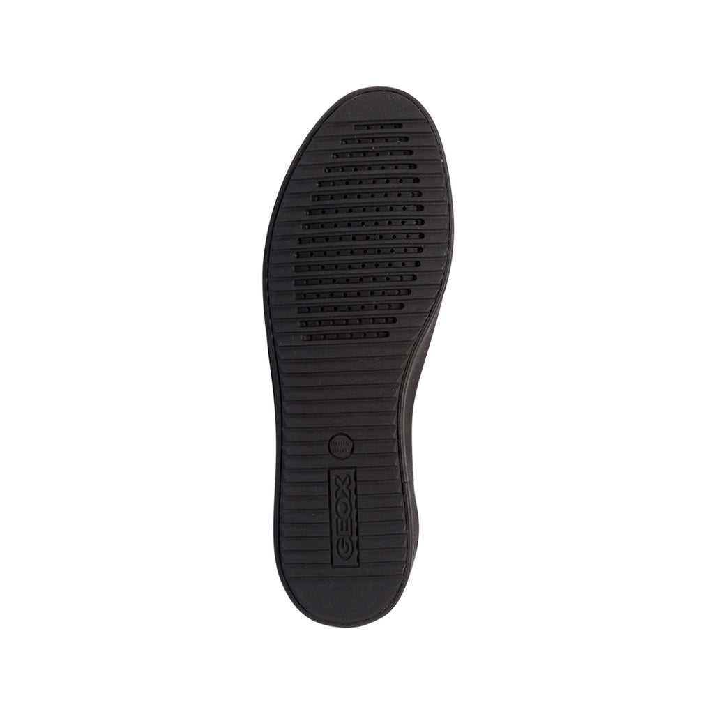Sneakers traspiranti da donna nere in pelle Geox