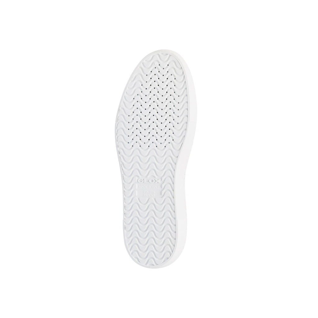 Sneakers traspiranti da donna bianche con dettagli oro Geox