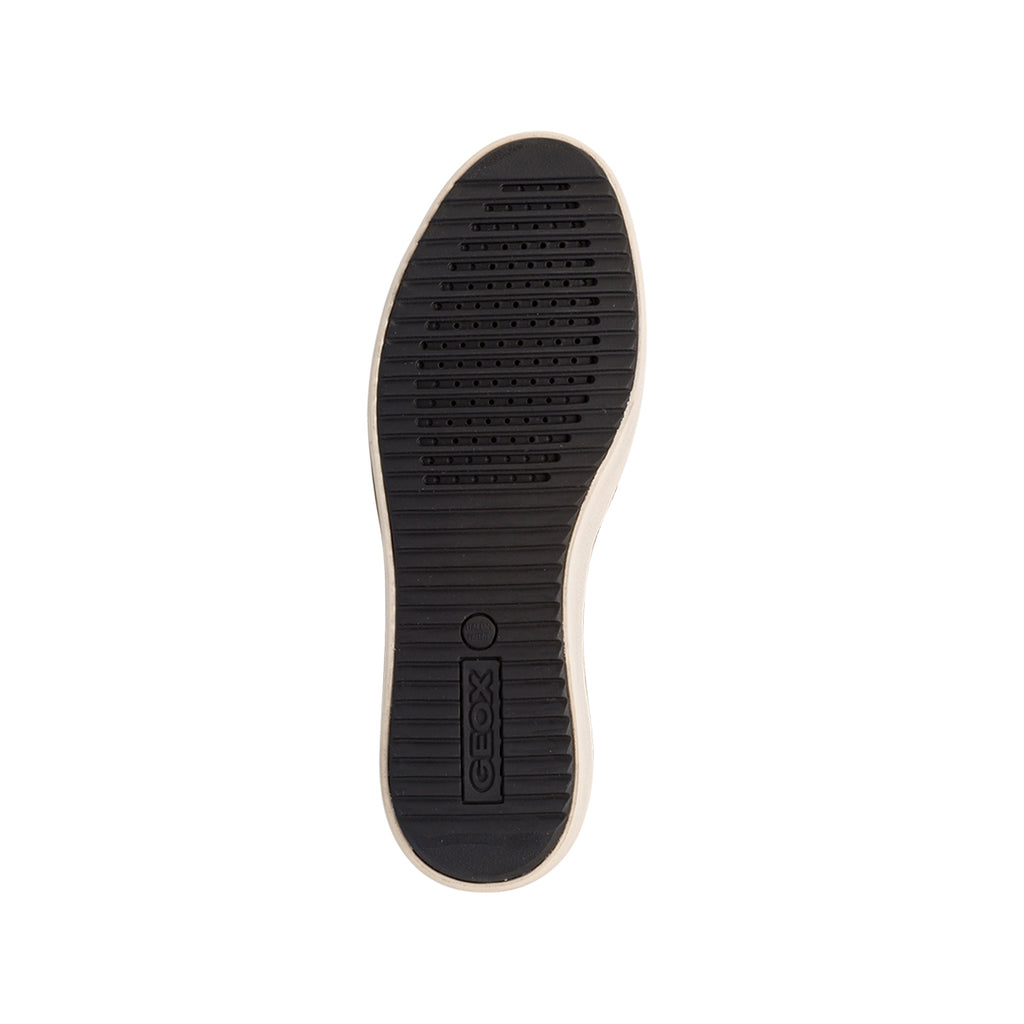Sneakers traspiranti nere glitterate da donna Geox