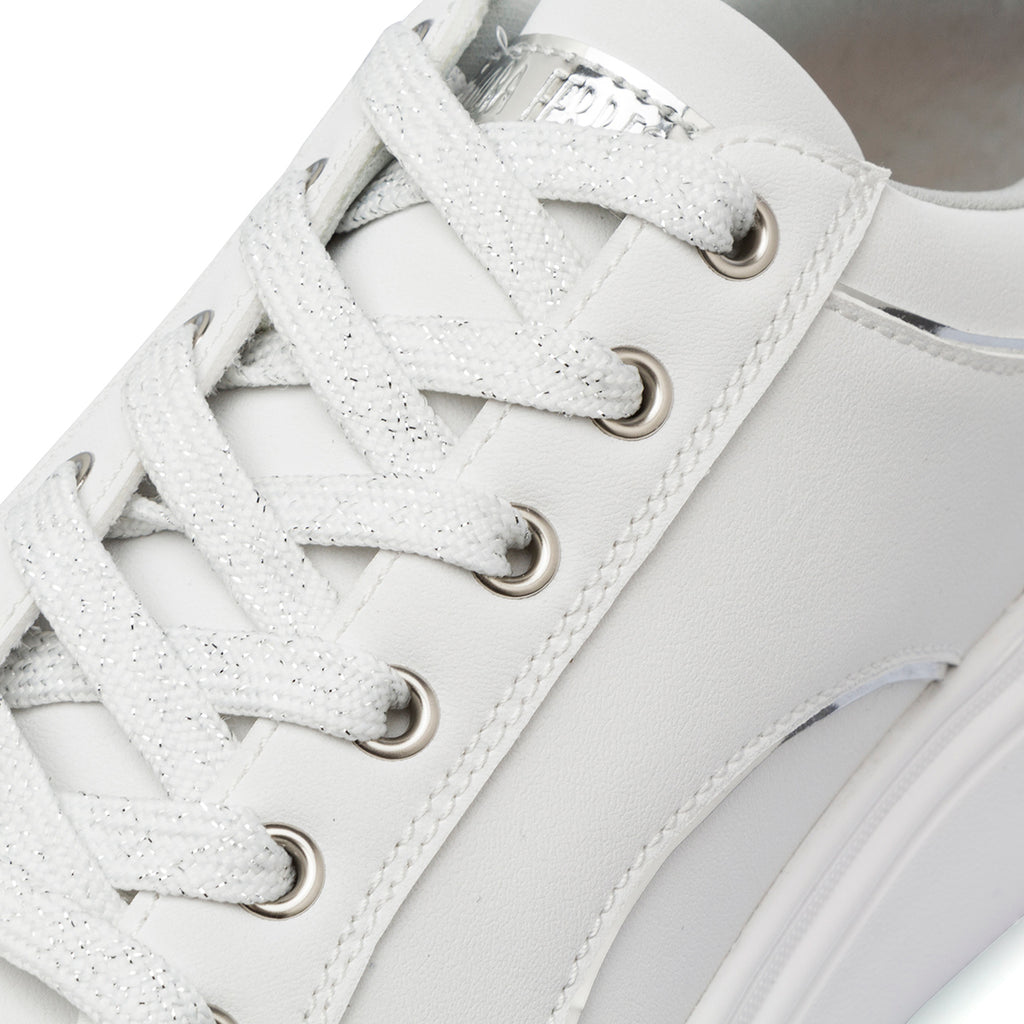 Sneakers bianche da Donna con dettagli argentati e glitter Lora Ferres