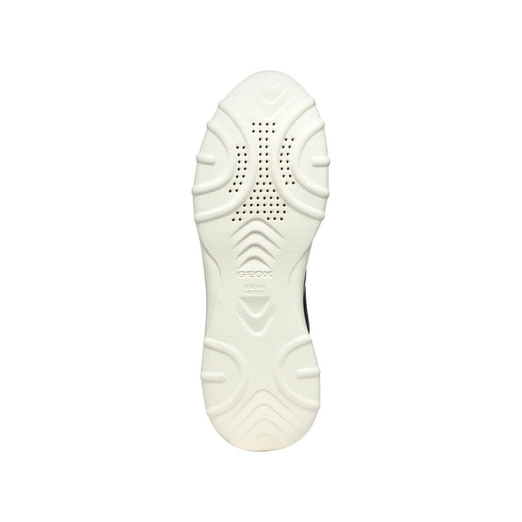 Sneakers blu da Donna con dettagli effetto scamosciato e zip laterale Geox
