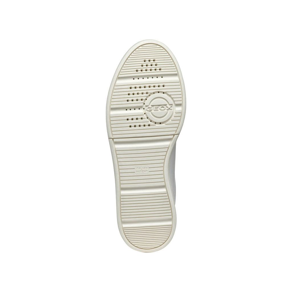 Sneakers bianche da Donna con inserti effetto camoscio e suola traspirante Geox