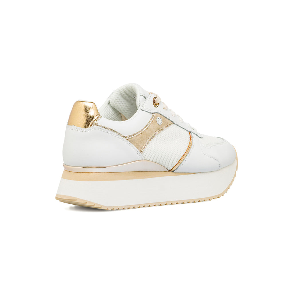 Sneakers Bianche da Donna in pelle con dettagli oro e glitter Lumberjack