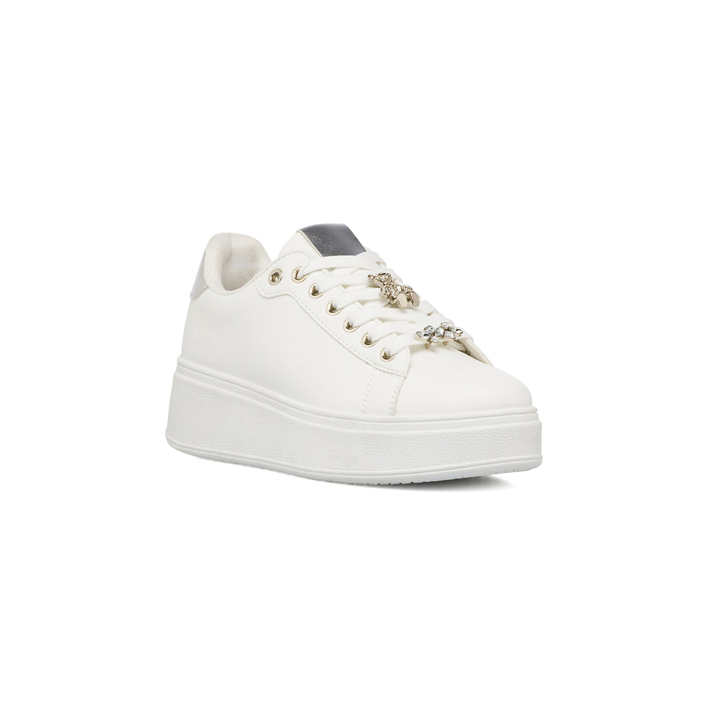 Sneakers bianche da Donna con dettagli gioiello Lora Ferres