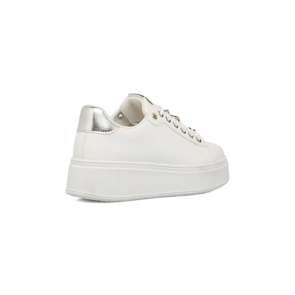 Sneakers bianche da Donna con dettagli gioiello Lora Ferres
