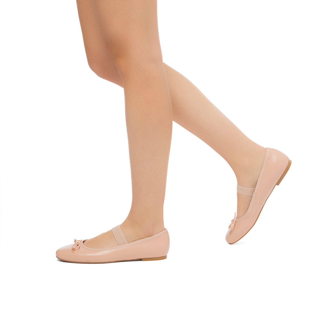 Ballerine rosa da donna con fascia elastica e fiocchetto Swish Jeans