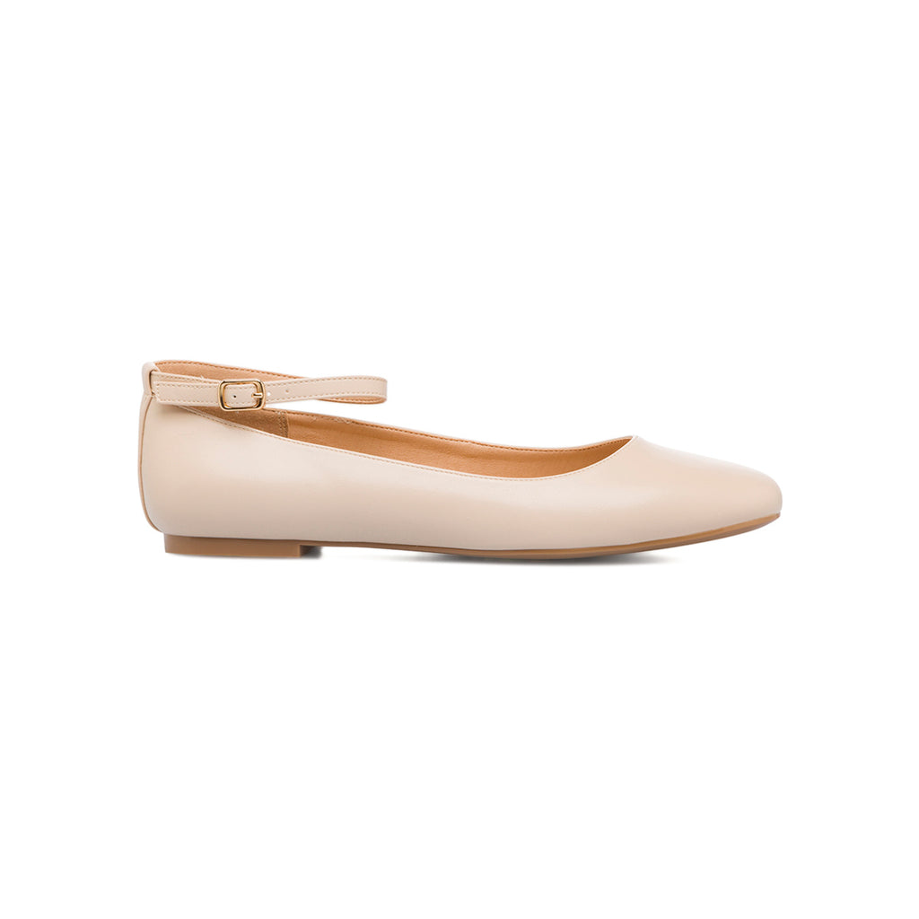 Ballerine da donna beige con cinturino alla caviglia Swish Jeans