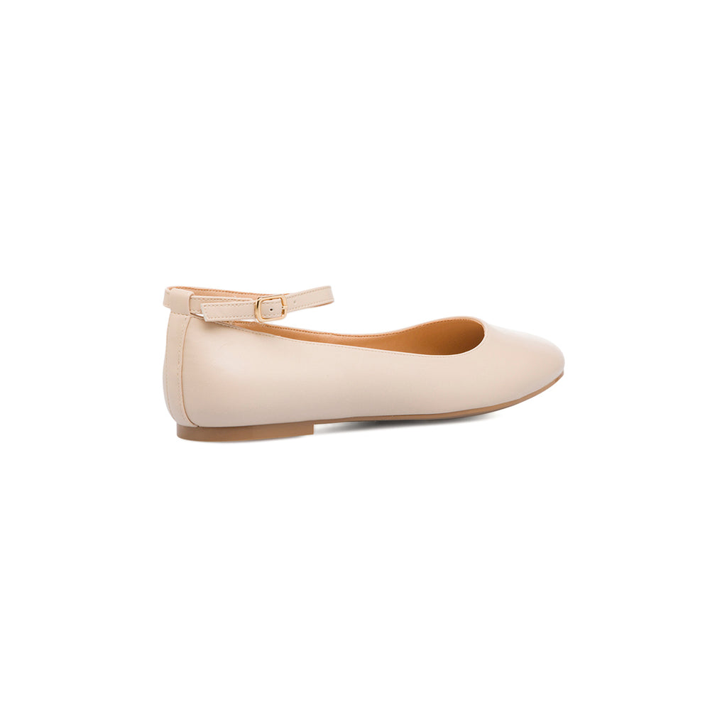 Ballerine da donna beige con cinturino alla caviglia Swish Jeans