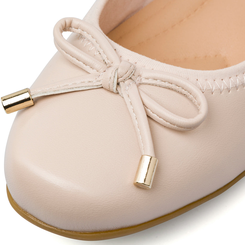 Ballerine comfort beige da donna con fiocco P Soft