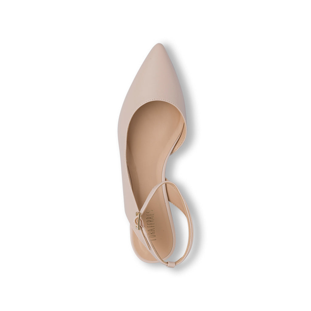 Ballerine slingback beige da Donna con cinturino alla caviglia Lora Ferres