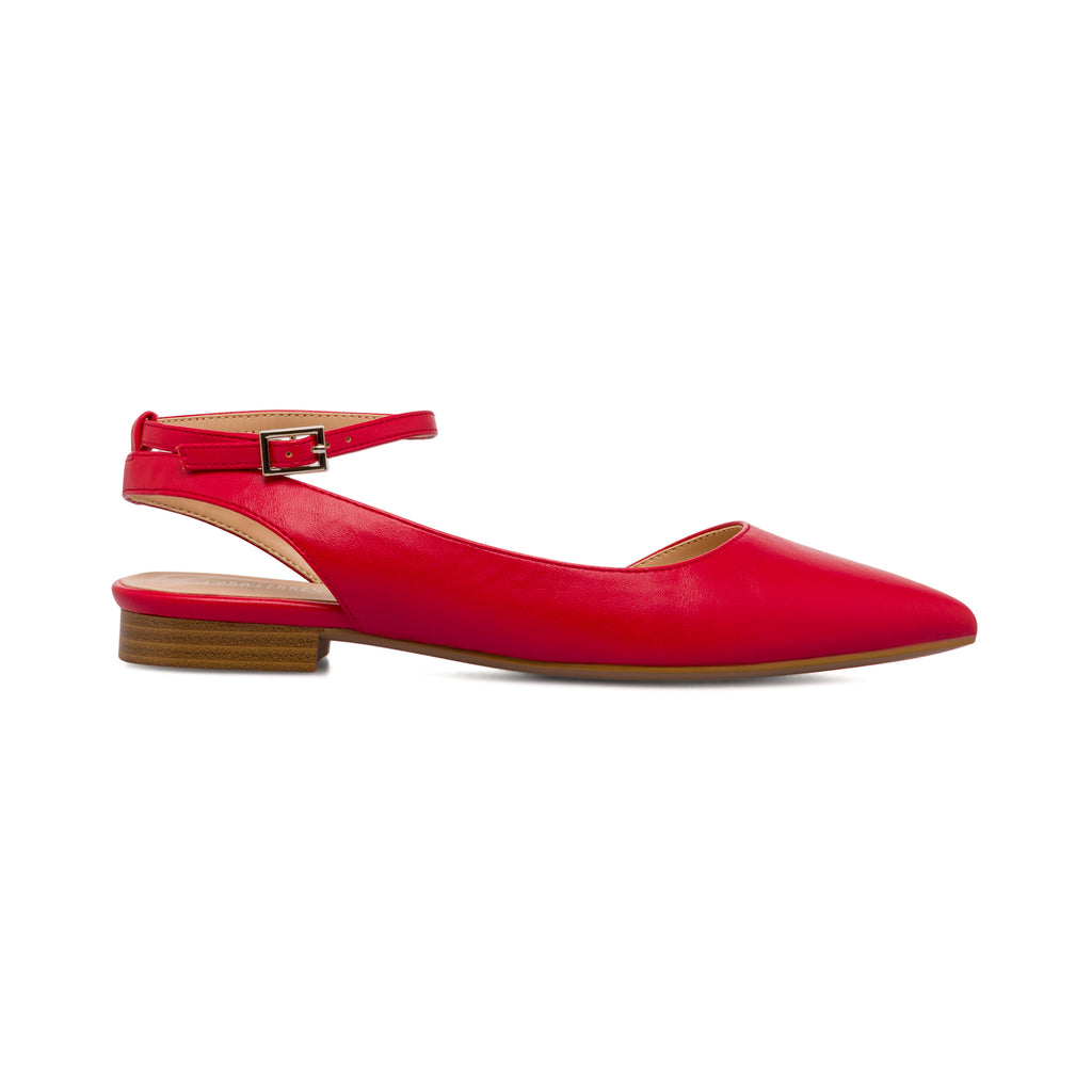 Ballerine slingback rosse da Donna con cinturino alla caviglia Lora Ferres
