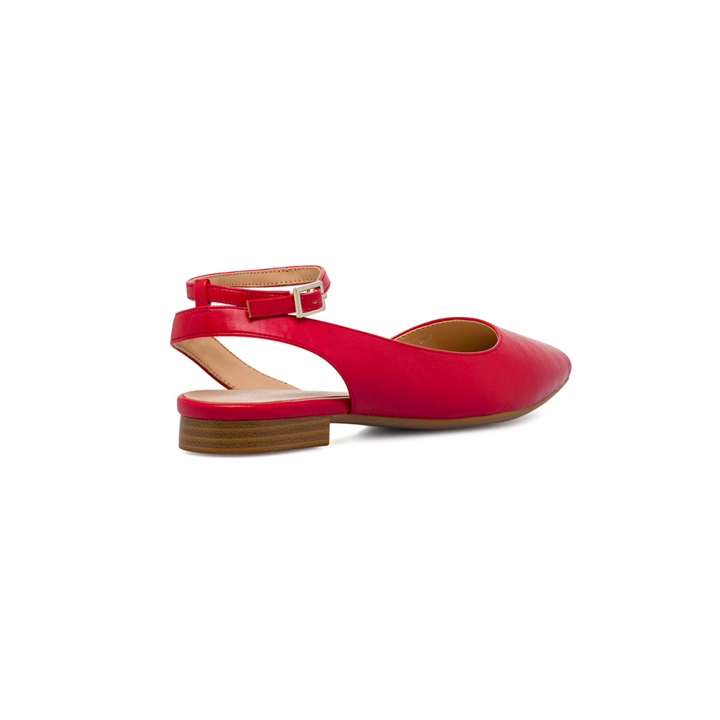 Ballerine slingback rosse da Donna con cinturino alla caviglia Lora Ferres