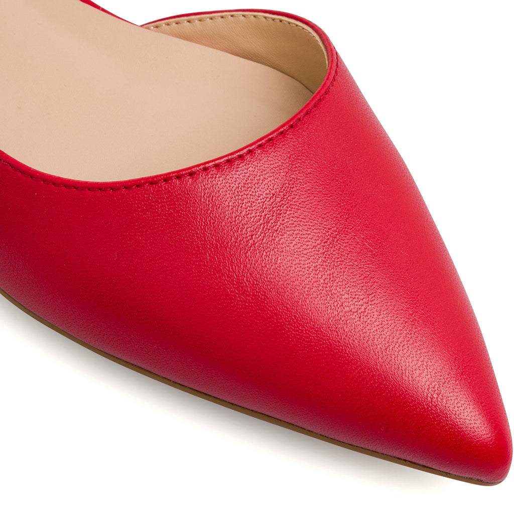 Ballerine slingback rosse da Donna con cinturino alla caviglia Lora Ferres