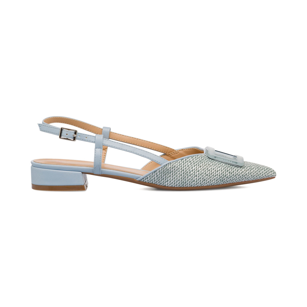 Ballerine slingback azzurre da Donna con fibbia Swish Jeans