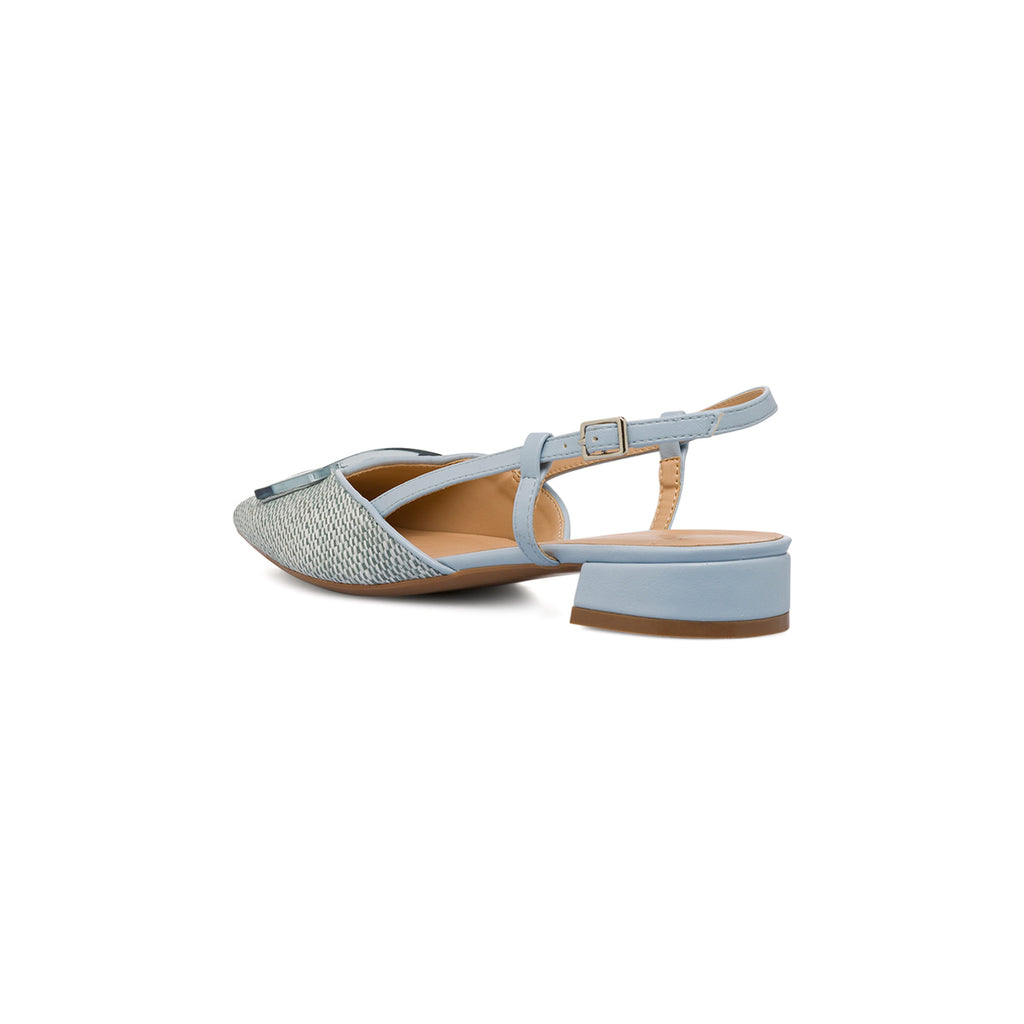 Ballerine slingback azzurre da Donna con fibbia Swish Jeans