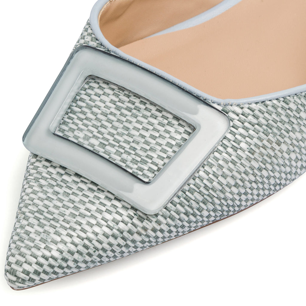 Ballerine slingback azzurre da Donna con fibbia Swish Jeans