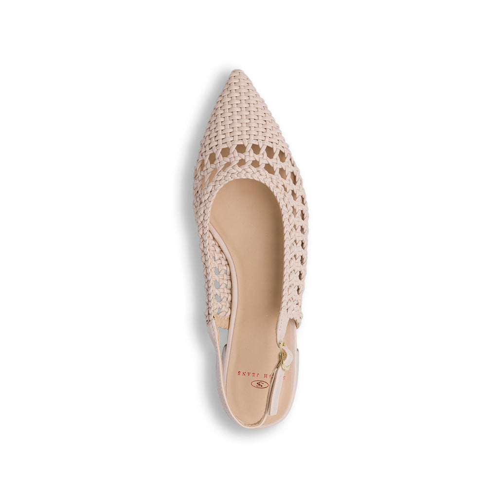 Ballerine beige da Donna effetto intrecciato Swish Jeans