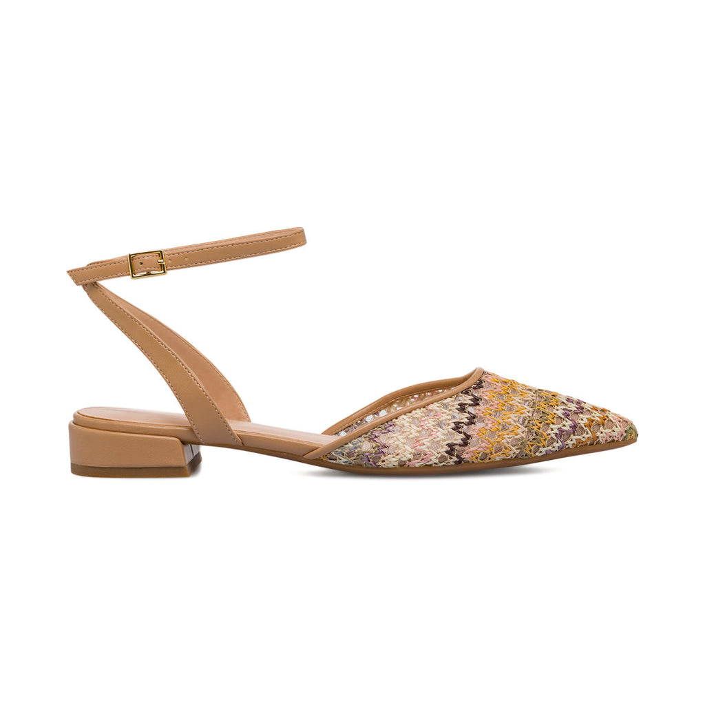Ballerine slingback multicolore effetto rafia da Donna con cinturino Swish Jeans