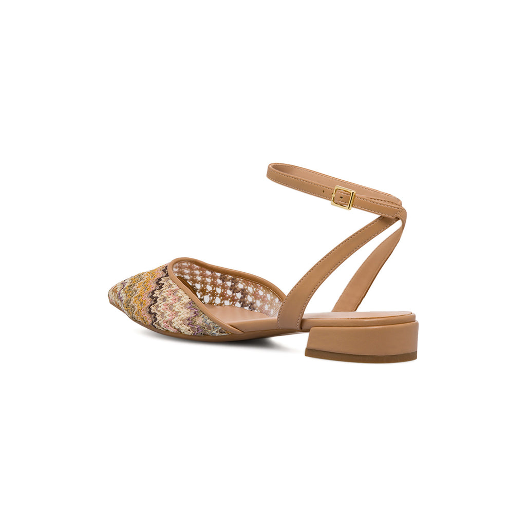 Ballerine slingback multicolore effetto rafia da Donna con cinturino Swish Jeans