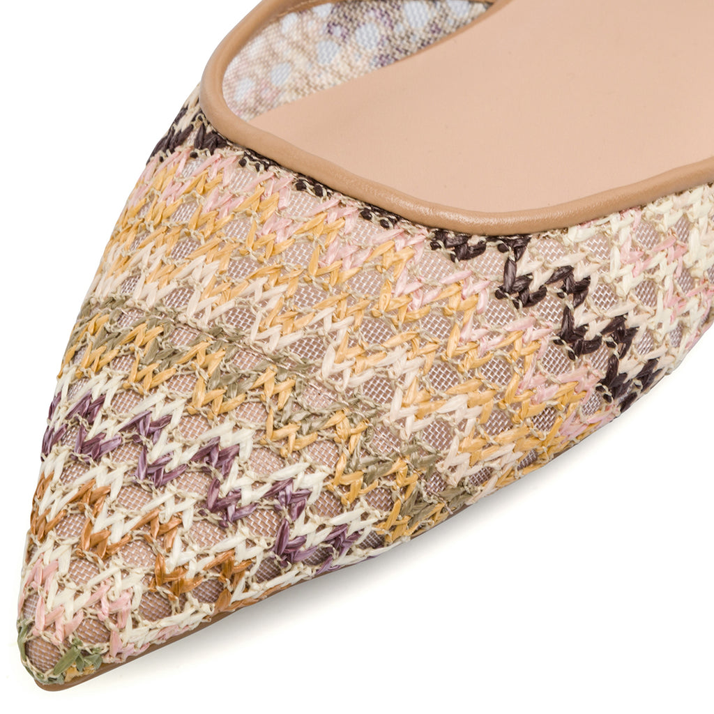 Ballerine slingback multicolore effetto rafia da Donna con cinturino Swish Jeans