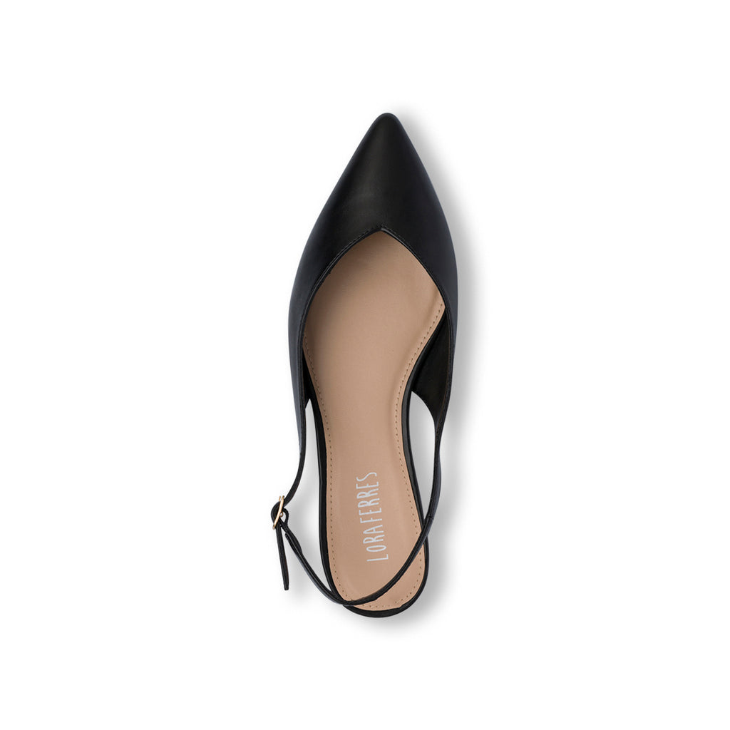 Ballerine slingback nere da Donna con cinturino alla caviglia Lora Ferres