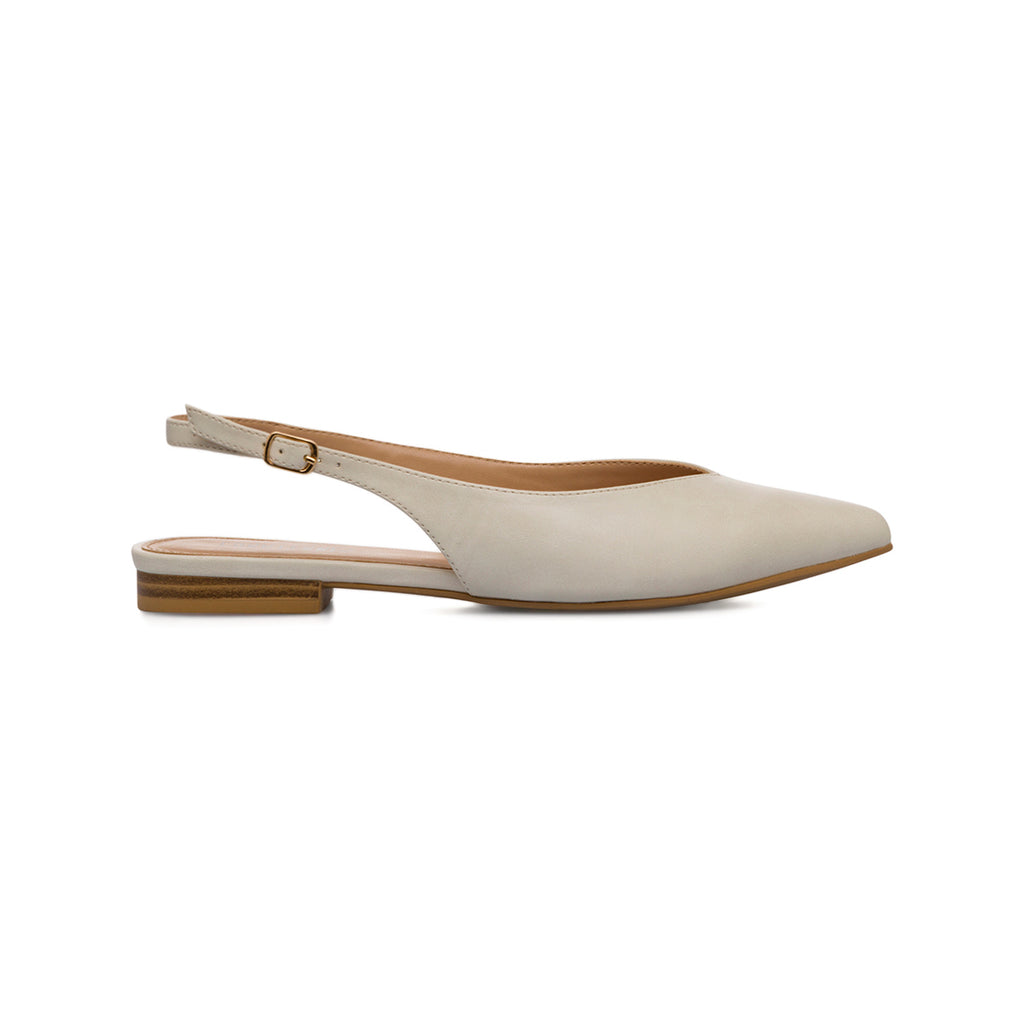 Ballerine slingback bianche da Donna eleganti con cinturino Lora Ferres
