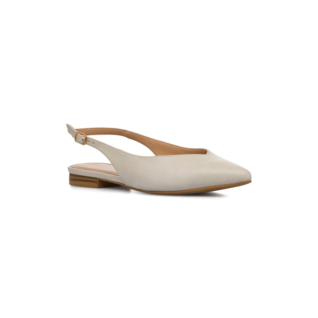 Ballerine slingback bianche da Donna eleganti con cinturino Lora Ferres