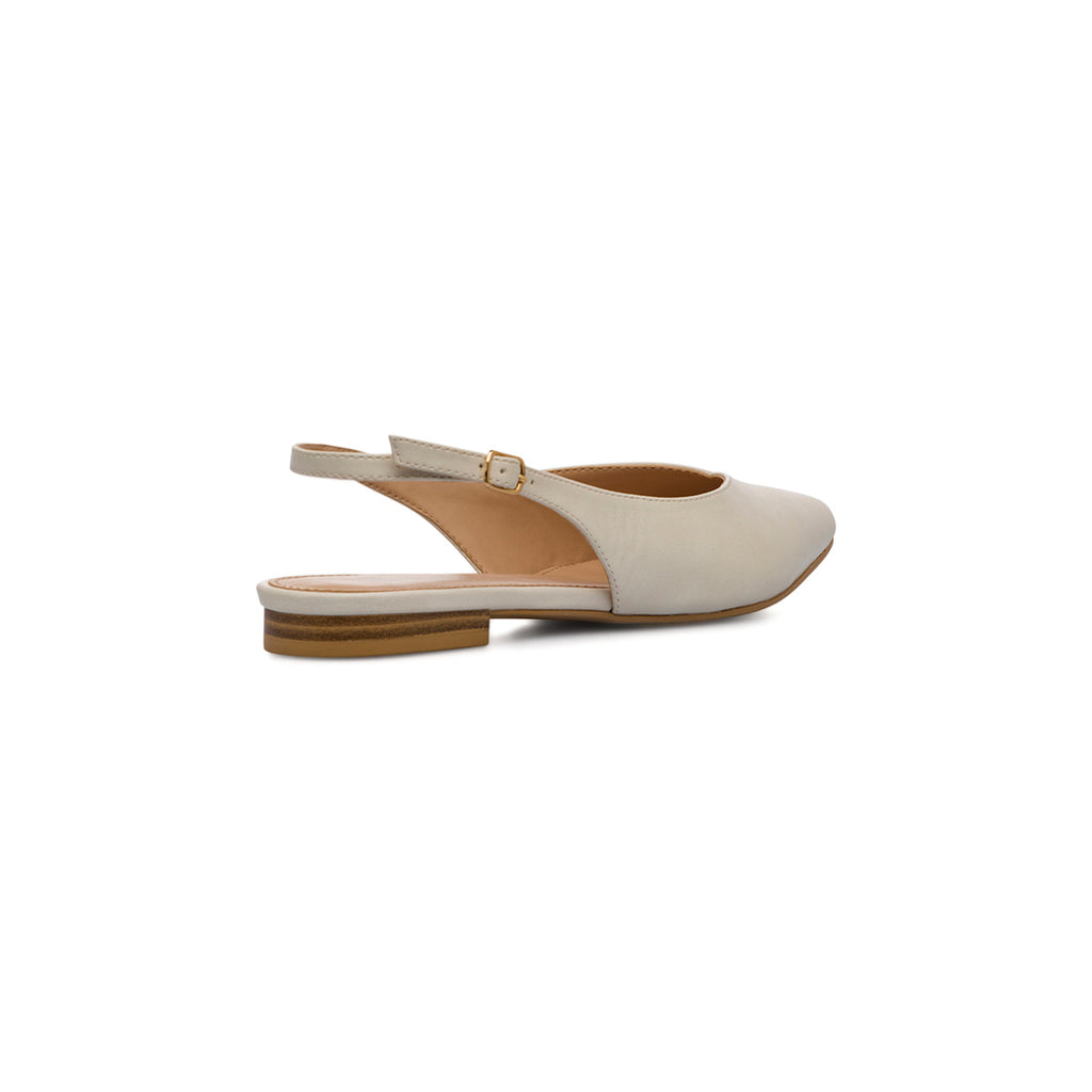 Ballerine slingback bianche da Donna eleganti con cinturino Lora Ferres